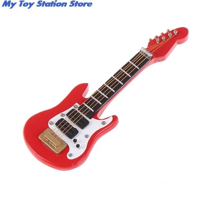 1:12 Puppenhaus-Miniaturmusik-E-Gitarre für Kinder musikalischer Toy House Decor