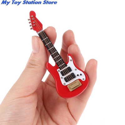 1:12 Puppenhaus-Miniaturmusik-E-Gitarre für Kinder musikalischer Toy House Decor