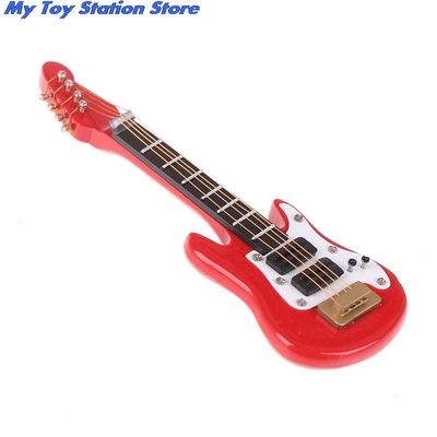 1:12 Puppenhaus-Miniaturmusik-E-Gitarre für Kinder musikalischer Toy House Decor