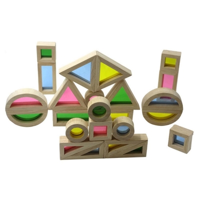 Pädagogische acrylsauerbausteine des Regenbogen-24pcs für Kindergeschenk