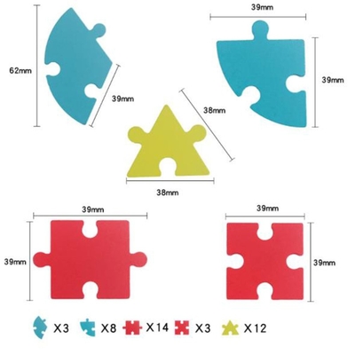 Kinderhölzerner kreativer zackiger Baustein 1Set DIY 3D pädagogisch