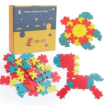 Kinderhölzerner kreativer zackiger Baustein 1Set DIY 3D pädagogisch