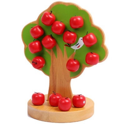 Apfelbaum wählen hölzerne Montessori-Baby-Spielwaren für Kinder die pädagogische Frucht aus