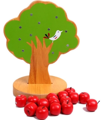 Apfelbaum wählen hölzerne Montessori-Baby-Spielwaren für Kinder die pädagogische Frucht aus
