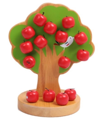 Apfelbaum wählen hölzerne Montessori-Baby-Spielwaren für Kinder die pädagogische Frucht aus