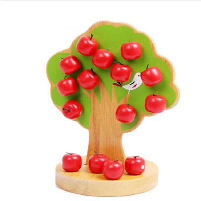 Apfelbaum wählen hölzerne Montessori-Baby-Spielwaren für Kinder die pädagogische Frucht aus