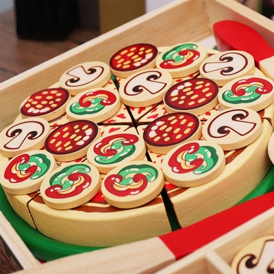 64 PC täuschen Spiel-hölzerne Pizza Toy For Children Food Cooking vor