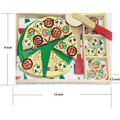 64 PC täuschen Spiel-hölzerne Pizza Toy For Children Food Cooking vor