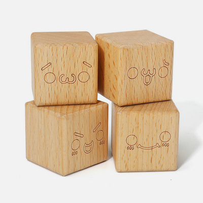 Buche 20pcs Burlywood-Holzklötze spielt natürlichen Montessori, der Ausbildung lernt