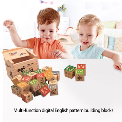 hölzernes Alphabet 27pcs die Holztype-Blöcke, die mit Zahl gedruckt werden