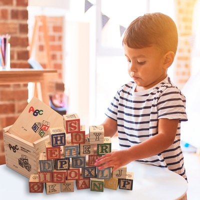 hölzernes Alphabet 27pcs die Holztype-Blöcke, die mit Zahl gedruckt werden