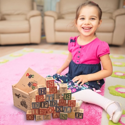 hölzernes Alphabet 27pcs die Holztype-Blöcke, die mit Zahl gedruckt werden
