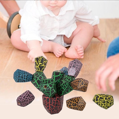 Balancierende Kaktus hölzerne Montessori-Baby-Spielwaren für frühes pädagogisches