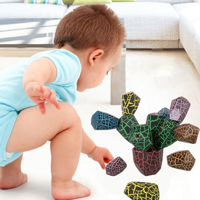 Balancierende Kaktus hölzerne Montessori-Baby-Spielwaren für frühes pädagogisches