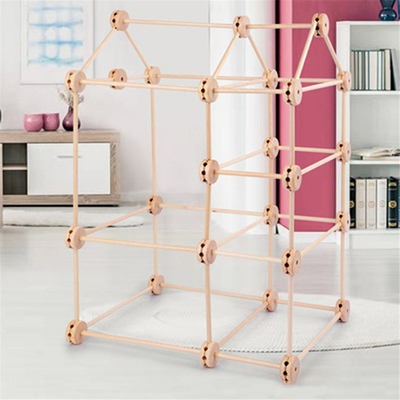 Fort hölzernes Buliding des Konstrukt-3D blockiert Diy, pädagogischen Montessori zusammenzubauen