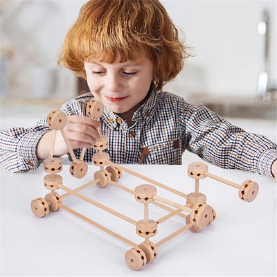 Fort hölzernes Buliding des Konstrukt-3D blockiert Diy, pädagogischen Montessori zusammenzubauen