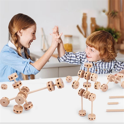 Fort hölzernes Buliding des Konstrukt-3D blockiert Diy, pädagogischen Montessori zusammenzubauen