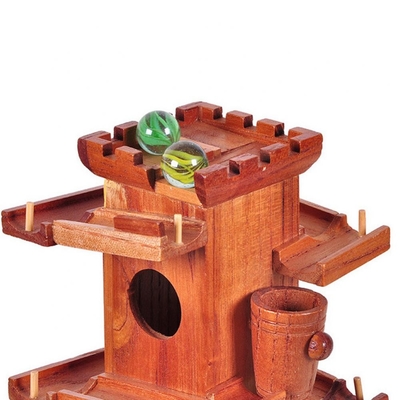 Lustiger Marmorball-Laufhölzerner Turm-Bau pädagogisch für Kinder