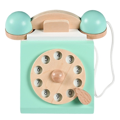 Retro- Simulations-Telefon Playset hölzerner pädagogischer Toy For Children