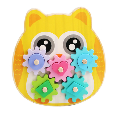 Intelligenter Elefant-Owl Gear Block Wood Creative-Tierentwurf