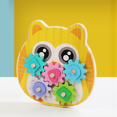 Intelligenter Elefant-Owl Gear Block Wood Creative-Tierentwurf