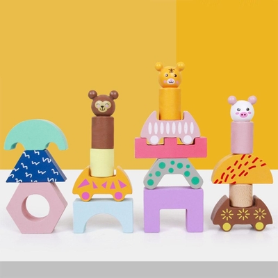 Hölzerner Zug-LKW formen DIY pädagogischen Toy For Preschool Toddler
