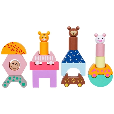 Hölzerner Zug-LKW formen DIY pädagogischen Toy For Preschool Toddler