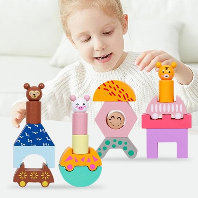 Hölzerner Zug-LKW formen DIY pädagogischen Toy For Preschool Toddler