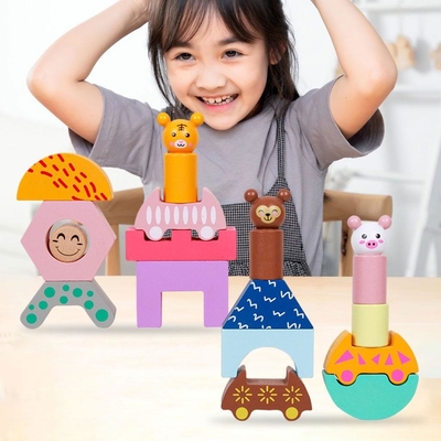 Hölzerner Zug-LKW formen DIY pädagogischen Toy For Preschool Toddler