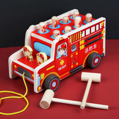 Der 2 Holzhammer-hölzerne Hammer spielt Burr Free For Toddler Boys-Mädchen