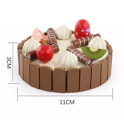 17PCS Simulation hölzerner Mini Kitchen Set DIY magnetisch für frühes pädagogisches