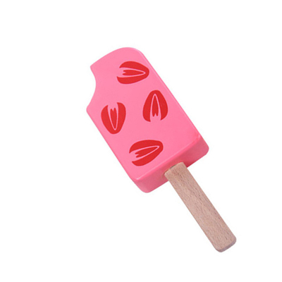 Druck-hölzerne 1pc Eiscreme-Spielwaren für Vorschulmädchen-Jungen-Spielwaren