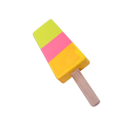 Druck-hölzerne 1pc Eiscreme-Spielwaren für Vorschulmädchen-Jungen-Spielwaren
