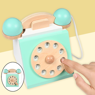 Skala-Telefon-unfertiges Holz macht wechselwirkendes frühes Edcuation für Kinder in Handarbeit