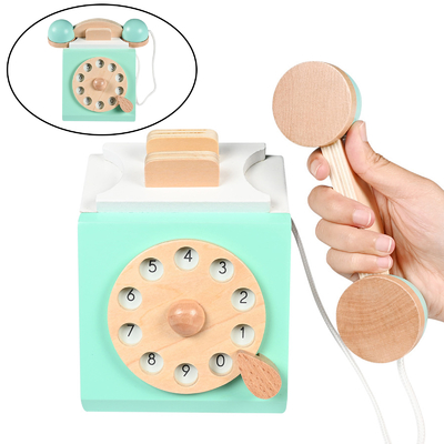 Skala-Telefon-unfertiges Holz macht wechselwirkendes frühes Edcuation für Kinder in Handarbeit