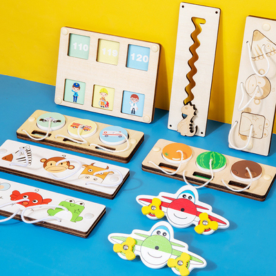 DIY Montessori, der das sensorische Tätigkeits-Brett-Früherziehungs-Kinderlernen zusammenbringt