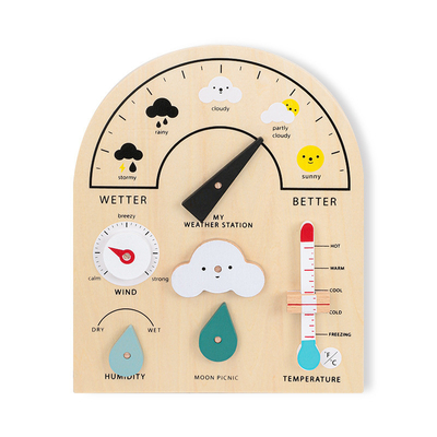 Hölzernes Wetterstations-Toy Weather Forecast Holiday Calendar-Brett