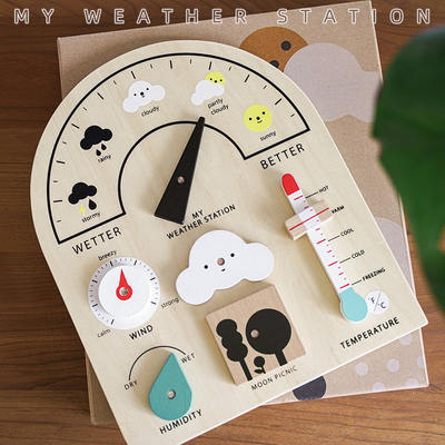 Hölzernes Wetterstations-Toy Weather Forecast Holiday Calendar-Brett