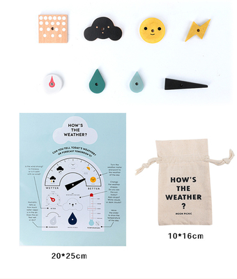 Hölzernes Wetterstations-Toy Weather Forecast Holiday Calendar-Brett