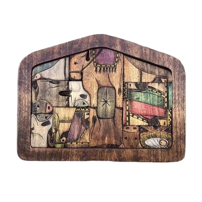 Kundengebundener Logo Wood Nativity Diy Children-' s-Puzzlespiel-Geschenke
