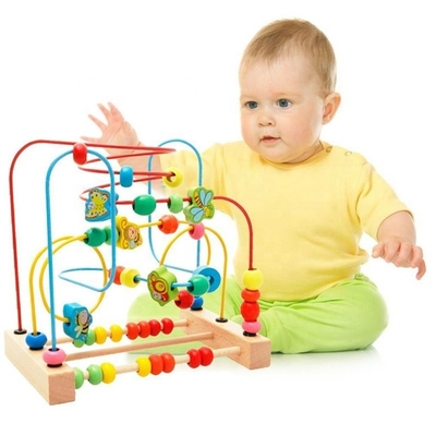 Hölzerne frühe pädagogische Spielwaren kreisen erstes Perlen-Küstenmotorschiff Maze For Kids ein