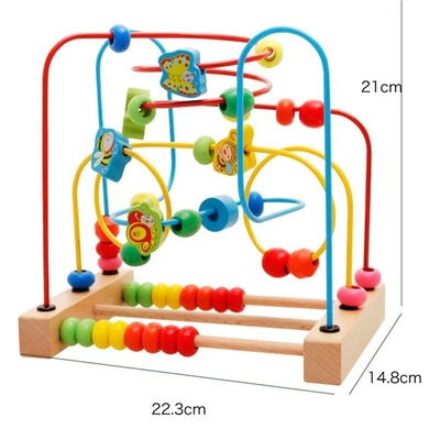 Hölzerne frühe pädagogische Spielwaren kreisen erstes Perlen-Küstenmotorschiff Maze For Kids ein