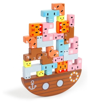 Der Montessori-Spielwaren-Intelligenzbaustein der Kinder hölzernes Früherziehung