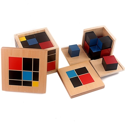 Arithmetischer algebraischer binomialer Würfel-trinomischer Würfel-hölzerne Spielwaren Montessori