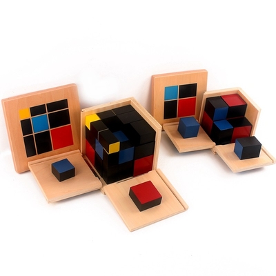 Arithmetischer algebraischer binomialer Würfel-trinomischer Würfel-hölzerne Spielwaren Montessori
