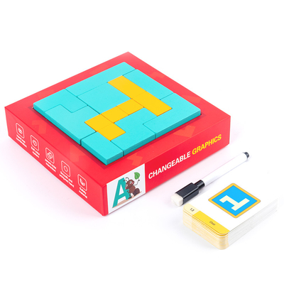 Kinderhölzerne Spielwaren kopieren Puzzle-Kreativität Tangram Montessori