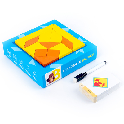 Kinderhölzerne Spielwaren kopieren Puzzle-Kreativität Tangram Montessori