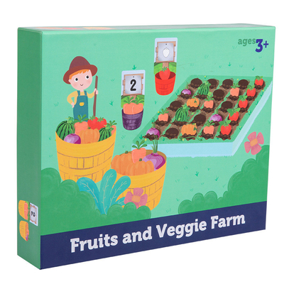 Der bauernhof-Frucht-Farbkognitive Klassifikation der Kinder hölzerne Gemüsewechselwirkend