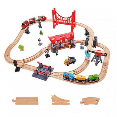 Kinderhölzerne Eisenbahnlinie-Toy Competible For All Brands-Bahn pädagogisch
