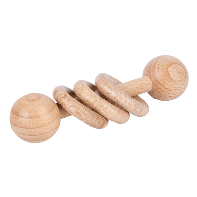 MontessoriLehrmittel die hölzerne Würfel-Ei-Ball-Schalen-Praxis, die für Kinder greift